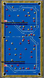 Thumbnail for a map of Race 13 - Pitfall Pockets for the Master System game Micro Machines.