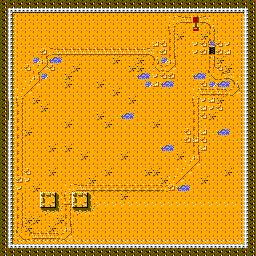 Thumbnail for a map of Race 15 - Dare-Devil Dunes for the Master System game Micro Machines.