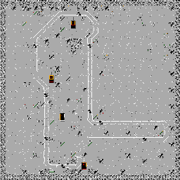Thumbnail for a map of Race 16 - Perilous Pit-Stop for the Master System game Micro Machines.