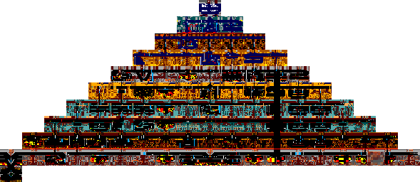 Thumbnail for a map of Level 11 - Montezuma's Tomb for the Master System game Montezuma's Revenge.