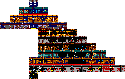 Thumbnail for a map of Level 2 - Tezozomoc's Tomb for the Master System game Montezuma's Revenge.