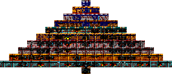 Thumbnail for a map of Level 3 - Kukulcan's Tomb for the Master System game Montezuma's Revenge.