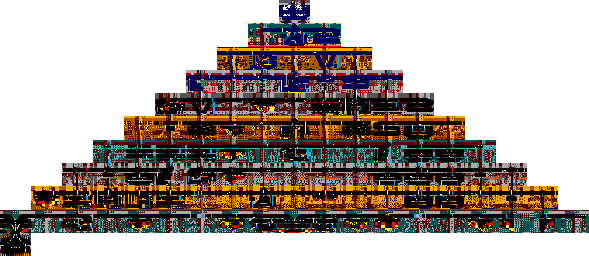 Thumbnail for a map of Level 4 - Cuitlahoc's Tomb for the Master System game Montezuma's Revenge.