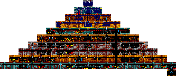 Thumbnail for a map of Level 8 - Tizoc's Tomb for the Master System game Montezuma's Revenge.
