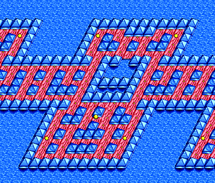 Thumbnail for a map of Round 14: Sandbox Land for the Master System game Pac-Mania.