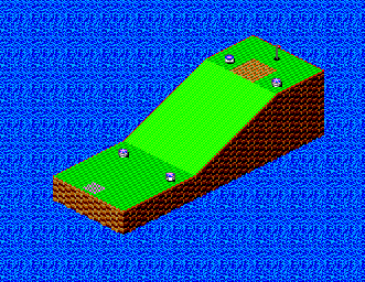 Thumbnail for a map of Practice Hole No. 3 for the Master System game Putt & Putter.