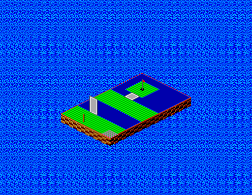 Thumbnail for a map of Practice Hole No. 4 for the Master System game Putt & Putter.