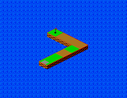 Thumbnail for a map of Stage 1 Hole No. 2 for the Master System game Putt & Putter.