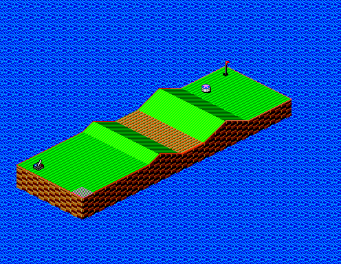 Thumbnail for a map of Stage 1 Hole No. 3 for the Master System game Putt & Putter.