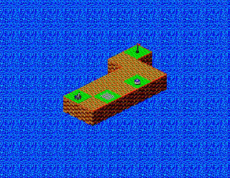 Thumbnail for a map of Stage 1 Hole No. 4 for the Master System game Putt & Putter.