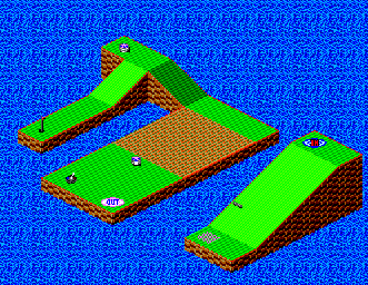 Thumbnail for a map of Stage 1 Hole No. 6 for the Master System game Putt & Putter.