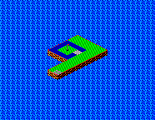 Thumbnail for a map of Stage 3 Hole No. 2 for the Master System game Putt & Putter.