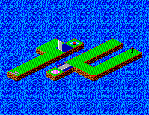 Thumbnail for a map of Stage 3 Hole No. 3 for the Master System game Putt & Putter.