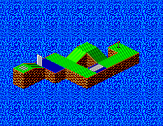 Thumbnail for a map of Stage 3 Hole No. 4 for the Master System game Putt & Putter.