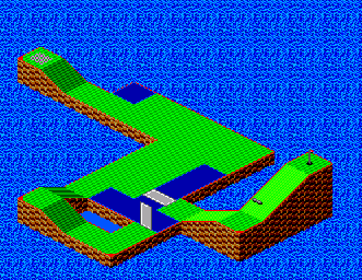 Thumbnail for a map of Stage 3 Hole No. 6 for the Master System game Putt & Putter.