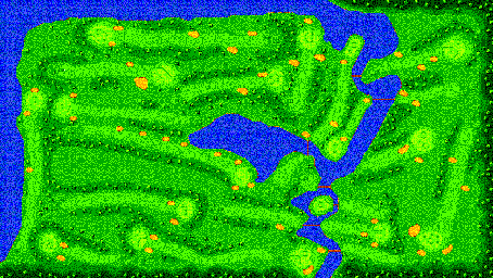 Thumbnail for a map of Country Club for the Master System game Sega World Tournament Golf.