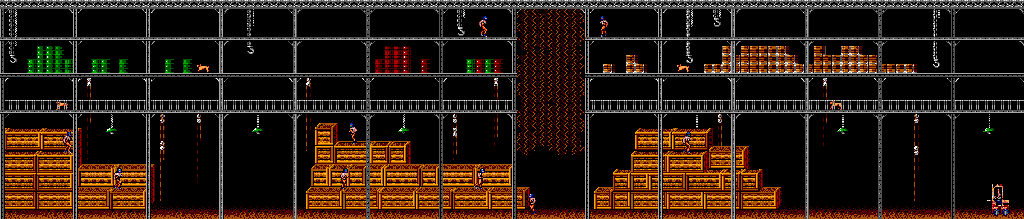 Thumbnail for a map of Harbour Warehouse for the Master System game Spider-Man Vs The Kingpin.