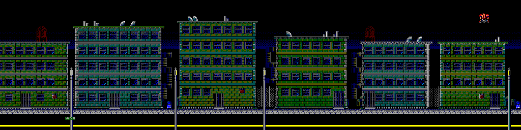 Thumbnail for a map of Vancy Street for the Master System game Spider-Man Vs The Kingpin.