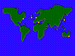 Thumbnail for a map of Grand Slam Tournament Map (In-Game Map) for the Master System game Tennis Ace.