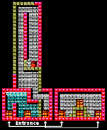 Thumbnail for a map of Desert Castle for the Master System game Wonder Boy III: The Dragon's Trap.
