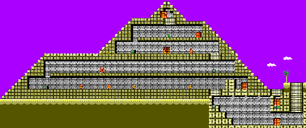 Thumbnail for a map of Pyramid 1 for the Master System game Wonder Boy III: The Dragon's Trap.