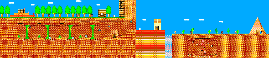 Thumbnail for a map of Stage 5 for the Master System game Wonder Boy In Monster Land.