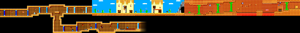 Thumbnail for a map of Stage 8(B) for the Master System game Wonder Boy In Monster Land.