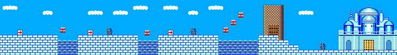 Thumbnail for a map of Stage 9(C) for the Master System game Wonder Boy In Monster Land.