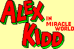 Title screen for the Master System game Alex Kidd In Miracle World.