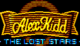 Title screen for the Master System game Alex Kidd: The Lost Stars.