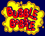 Title screen for the Master System game Bubble Bobble.