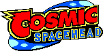 Title screen for the Master System game Cosmic Spacehead.