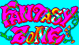 Title screen for the Master System game Fantasy Zone.