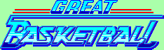 Title screen for the Master System game Great Basketball.
