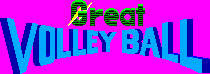 Title screen for the Master System game Great Volley Ball.