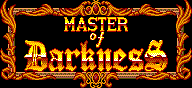 Title screen for the Master System game Master Of Darkness.