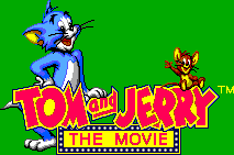 Title screen for the Master System game Tom And Jerry: The Movie.