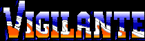 Title screen for the Master System game Vigilante.