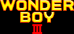 Title screen for the Master System game Wonder Boy III: The Dragon's Trap.