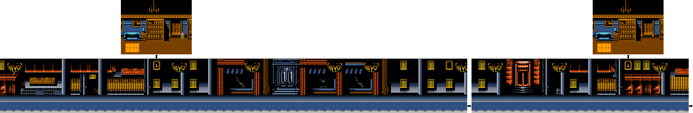 Map of Stage 3 Area 1 for the NES game Batman Returns.