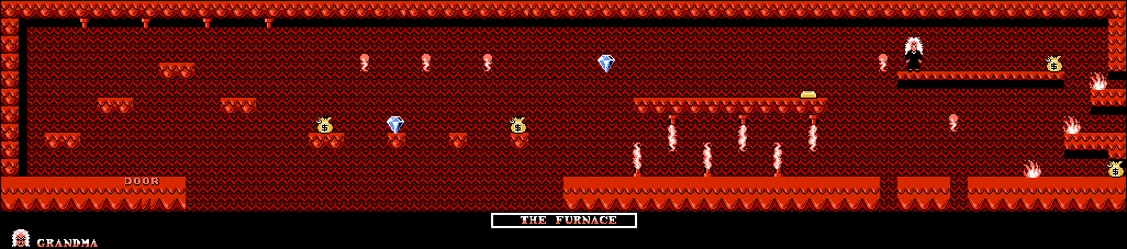 Thumbnail for a map of The Furnace for the NES game The Addams Family.