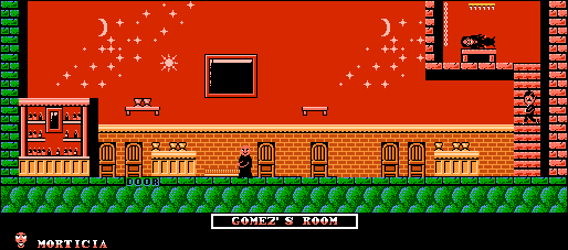 Thumbnail for a map of Gomez's Room for the NES game The Addams Family.