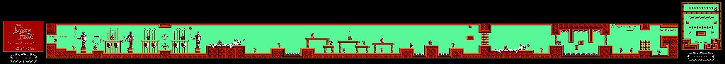 Thumbnail for a map of The Armory & The Trophy Room for the NES game The Addams Family: Pugsley's Scavenger Hunt.