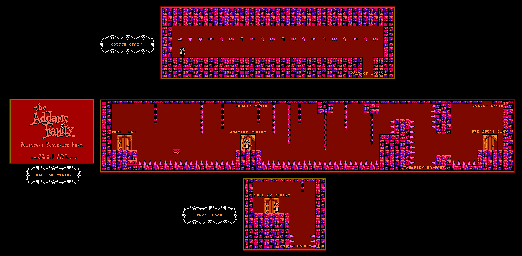 Thumbnail for a map of Hall Of Chains, Golden Chain & Turn Back for the NES game The Addams Family: Pugsley's Scavenger Hunt.
