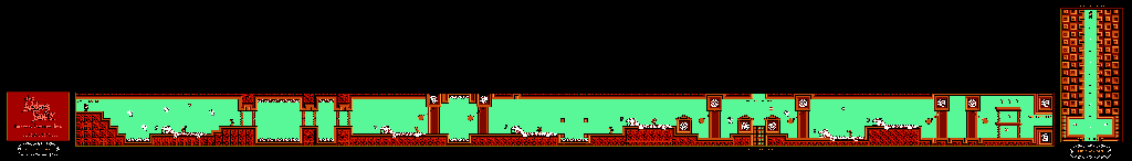 Thumbnail for a map of Hall Of Clocks & The Clock Drop for the NES game The Addams Family: Pugsley's Scavenger Hunt.