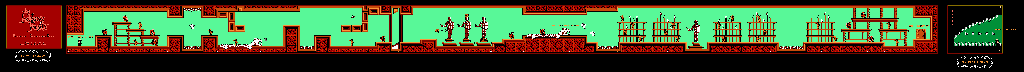 Thumbnail for a map of Lower Gallery & The Bear's Mouth for the NES game The Addams Family: Pugsley's Scavenger Hunt.