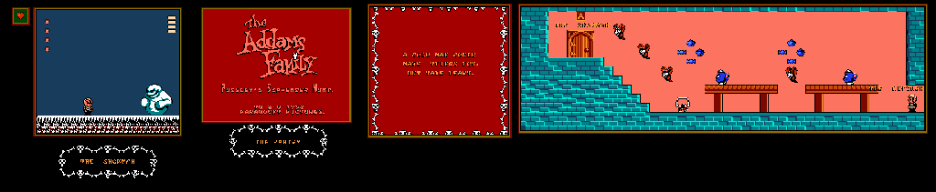Thumbnail for a map of The Pantry & The Snowman for the NES game The Addams Family: Pugsley's Scavenger Hunt.