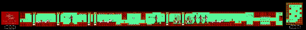 Thumbnail for a map of The Weaponry & The Closet for the NES game The Addams Family: Pugsley's Scavenger Hunt.