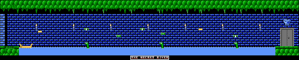 Thumbnail for a map of The Secret River for the NES game The Addams Family.