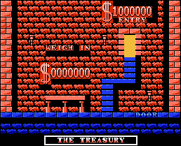 Thumbnail for a map of The Treasury for the NES game The Addams Family.